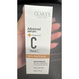 PLUS Clara's Advanced Brightening Serum + Vitamin C & E 1fl.oz./30ml Full Size