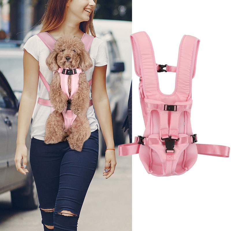 Chest Pet Bag Adjustable Breathable Pet Front Backpack Travel Bag