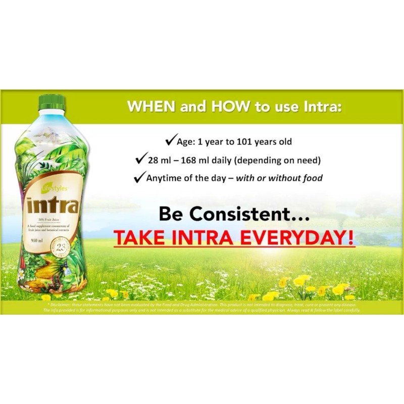 Lifestyles Intra’s 23 Botanical Extracts. Live Better Everyday
