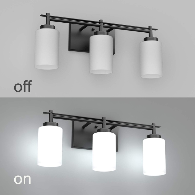 Aipsun Black Vintage Vanity Light, Bathroom Vanity Lighting Fixtures Industrial