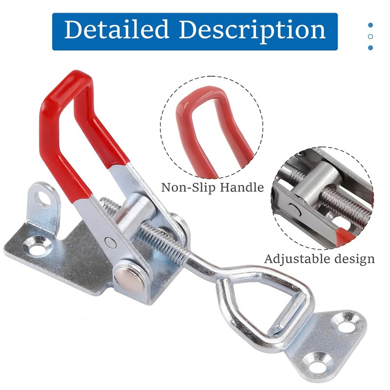 GH-4002 Toggle Latch Stainless Steel, Pack of 4 Snap Fasteners,