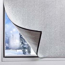 Magnetic Aluminum Film Kit Suitable for Winter and Summer,Magnetic Strip and Heat Reflective Aluminum Film Kit Suitable for Home Window,RV Window,Self Adhesive Easy to Install(51"x59"(129x150cm))