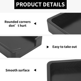 SMAODSGN 1PCS 4x6 Memo Holder For Desk Paper Holder Black Wooden Memo Organizer For Desk Paper Tray Index Card Holder Fits 4 x 6 Index Card Cardstock Pads Note for Office School