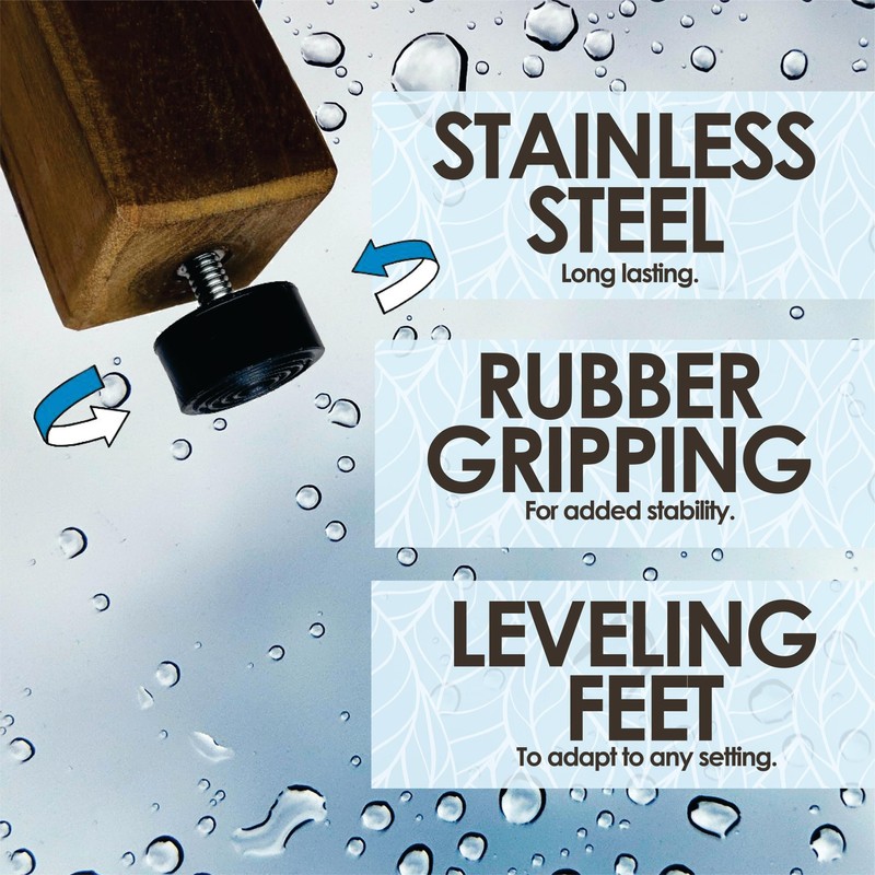 AquaTeak The Original 15.5" Kai Corner Teak Shower Bench with