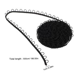 Gatuida Elastic Button Loop Ribbon Trim 5 Meters Bridal Button Loops for Sewing DIY Craft Bridal Dress Embellishments Costume