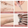 Brown Eyeshadow Stick, Smooth Cream Shimmer Single Eyeshadow Pencil, High