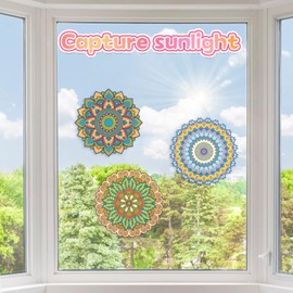 DIY Window Art Craft Kit for Kids Ages 5-10 - Creative Suncatchers Craft Kit, Girls & Boys Birthday Gift for 6-12 Year Old | Color Activity Arts & Crafts with Home Decor