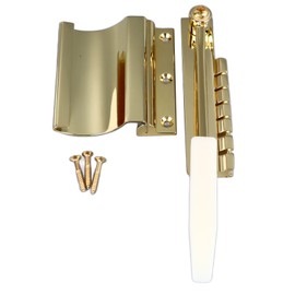 Electric Guitar Treble Bridge with Bar Adjustable Amplitude Guitar String Bridge Set for LP SG Series Gold