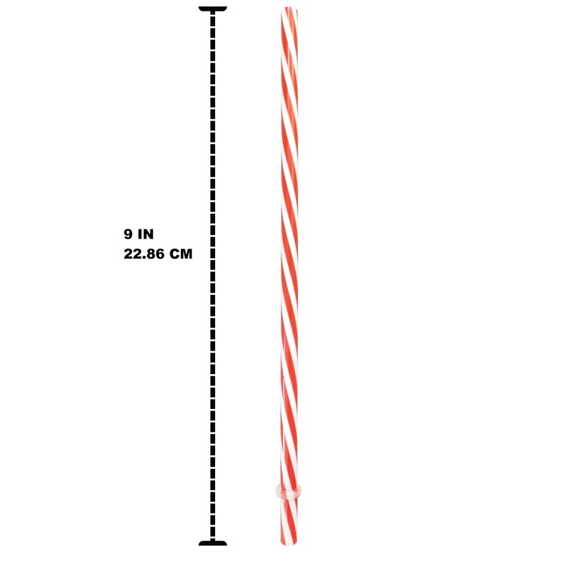 Sunshine Mason Co. Plastic Reusable Drinking Straws 12 Pieces, Red