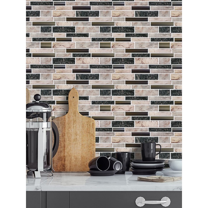STICKGOO Thicker Design Peel and Stick Tile Backsplash, 12”×12”Stick on