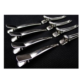 ALL in ONE 50pcs Metal Silver Single Prong Alligator Hair Clip Nickel Free 45mm