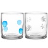 Singhoow 2 Pcs 14 oz Icon Juice Glasses Starfish Seashell