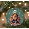 Christmas Cocker Spaniel Dog Ornament - Pet Portrait Gift -