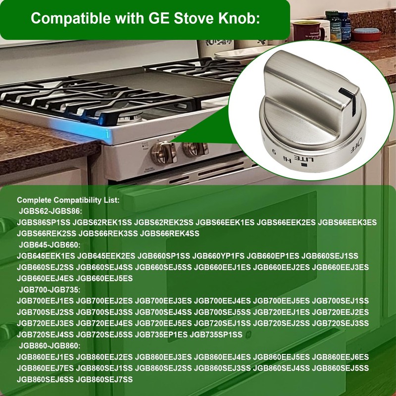 6 Pack WB03X24818 Stove Knob,Gas stove Knobs Replacement for GE