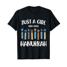 Just a Girl Who Loves Hanukkah Shirt Jewish Chanukah T-Shirt