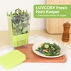 LUVCOSY Herb Keeper, BPA-Free Plastic Herb Saver with an Inner