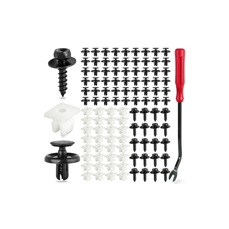 101 PCS Engine Cover Retainer Clips Set for Toyota &
