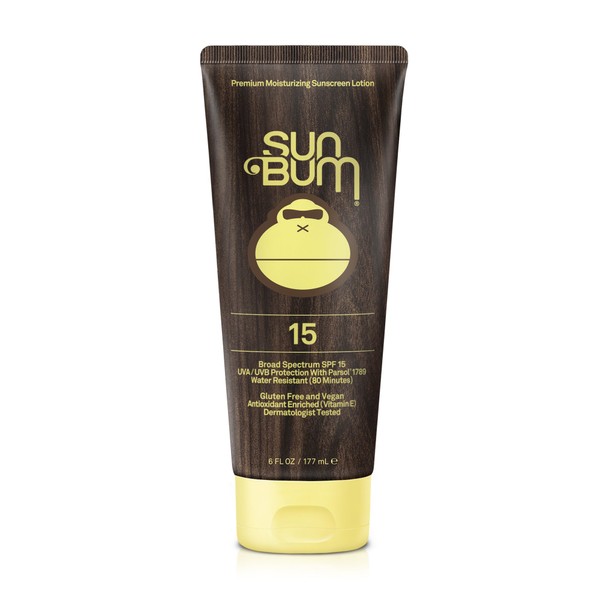 Sun Bum Original SPF 15 Sunscreen Lotion | Vegan and Hawaii 104 Reef Act Compliant (Octinoxate & Oxybenzone Free) Broad Spectrum Moisturizing UVA/UVB Sunscreen with Vitamin E | 6 oz