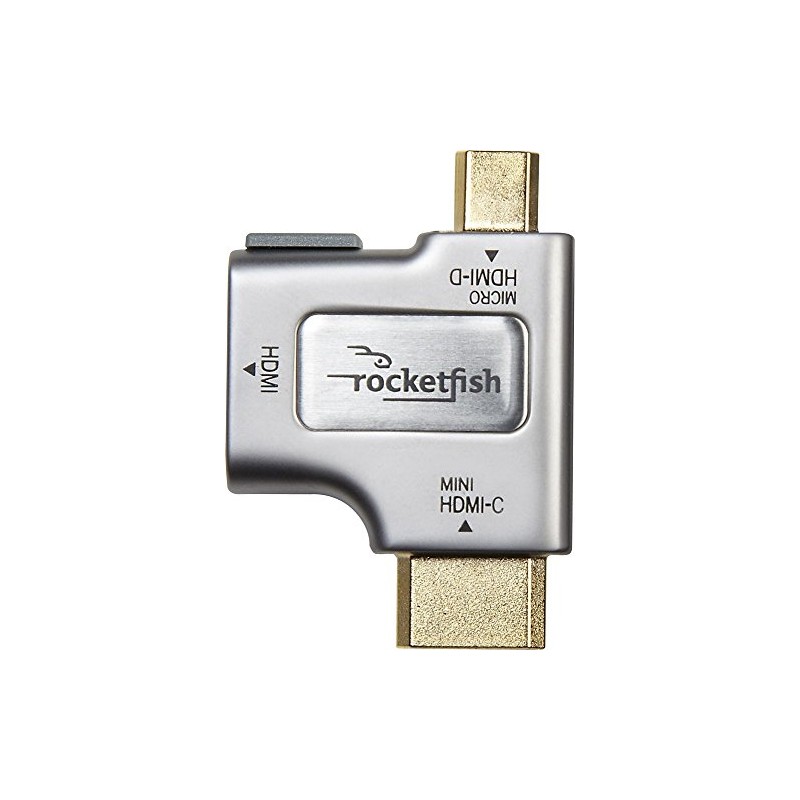 Rocketfish HDMI-to-Micro-/Mini-HDMI Adapter (RF-G1175) Silver/Gold - New