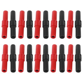 20PCS 4mm Female Banana Plug Jack Socket Connectors Banana Socket Connectors Insulated Jack Connectors for 4MM Banana Plug Extension Adapters(10Red+10Black)
