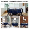 DWCN Table Cloth Round 150cm Wipe Clean Tablecloth Navy Blue
