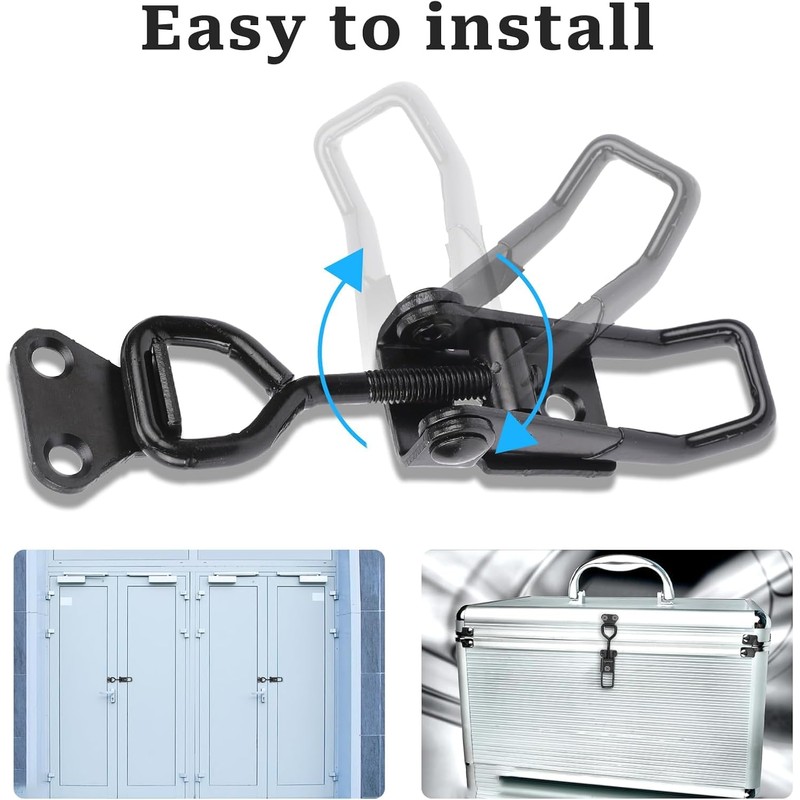 6 Pack Adjustable Toggle Clamp, Black Pull Latch Clamp,Heavy Duty