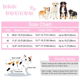 Due Felice Cat Surgery Recovery Suit Cats Surgical Onesie After Surgery Female Male Cat Post Spay Neuter Bodysuit Anti-Licking Wounds Cat Cone Alternative Pink Plaid/L