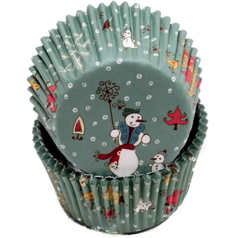 Chef Craft Paper Patterned Christmas Cupcake Liner Set, 200 Count,