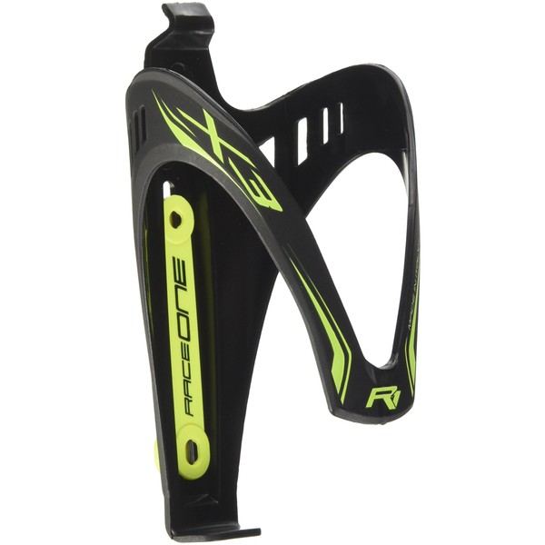 RaceOne Unisex Adult R1 X3 Water Bottle Cage - Black/Yellow, N/A
