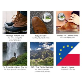 Mountval B-Wax, Waterproofing Wax For Leather Shoes And Boots, Transparent,Natural, 1 tin 100ml