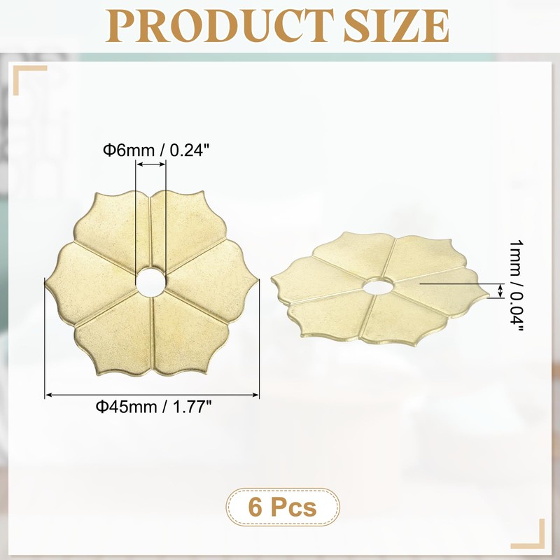 QUARKZMAN 6Pcs Placca Posteriore Pomello dio, 1.77 Pollici Forma Esagonale