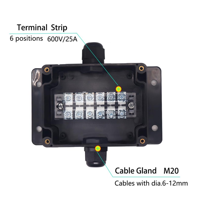 YETLEBOX Watertight Junction Box, IP67 Waterproof Electrical Project Box with