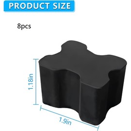 Liyquint 8pcs Rubber Coil Spring Spacer Booster for 1" to 1.5" Lift - Auto Accessories to Fit Most Cars (8 Black)