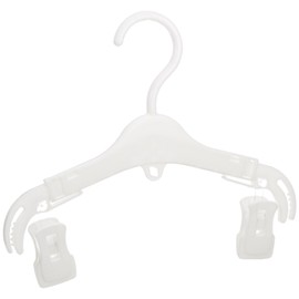 Smart Start Extendable Hanger for Long-term Usage from Newborn to Toddler, 5-level Shoulder Width Adjustment, Set of 24 (12 Pieces with Clips & 12 Pieces without Clips)