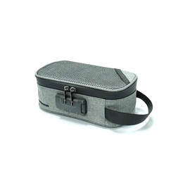 Smell Proof Bag 8x4x3 Inch Case with Activated Carbon Fibre Technology with Combination Lock by Wilnocon (Grey and Black)
