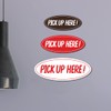 Signs ByLITA Oval Pick Up Here Sign (Black) - Medium