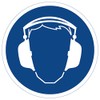 Use Hearing Protection Sticker Sign, Mandatory Sign As Per DIN