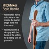 Brazos Handcrafted Wood Walking Stick, Twisted Oak, Hitchhiker Style Handle,