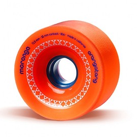 Orangatang Moronga 72.5 mm 80a Freeride Longboard Skateboard Wheels (Orange, Set of 4)