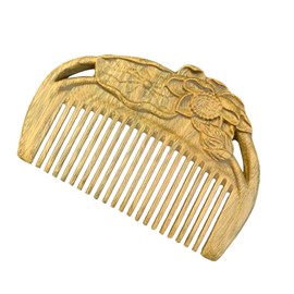 DECHOUS Sandalwood Hair Comb for Women Scalp Massage Tool Static Wide Tooth Comb for Hair Care for Valentine Day Christmas Birthdays Anniversaries Random Color