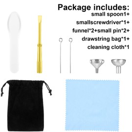 Cremation Funnel Kit Mini Funnel Set for Cremation Jewelry Filling Stainless Steel Funel Filler Kit with Spoon for Ashes Filling Urn Necklace Keepsakes