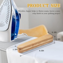 Tailors Clapper for Seam Ironing and Quilting, Hard Wood Clapper Sewing Tool for Fabric Flattening, Professional Multipurpose, and Durable Tool for Seam Ironing Clothing Wrinkle and Point Pressing