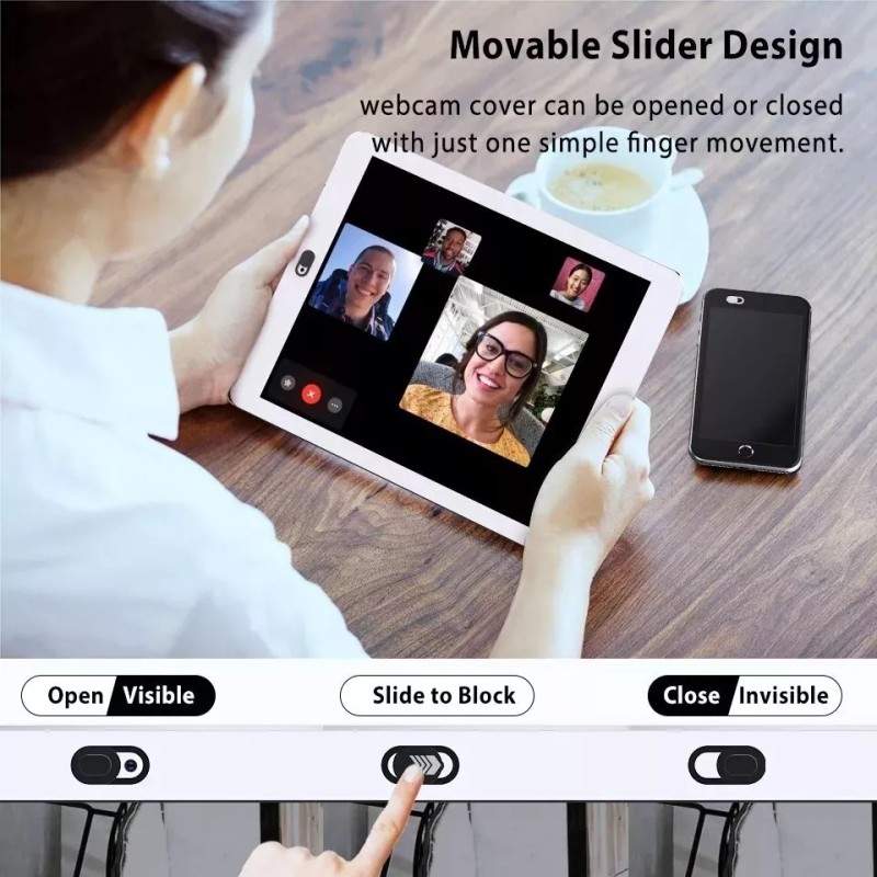 THE9SHOP Cubre Webcam Cubierta Anti Espia Camara Con Tapa Protector