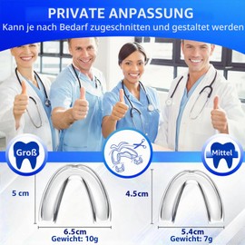 Set of 4 teething rails, teeth night, tooth sleep splint, bite splint, teeth grinding, soft and comfortable, snoring reduction, for snoring-free sleep night