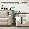 Kitstorack 2-Pack Black Narrow Console Table Behind Couch, Adjustable Height