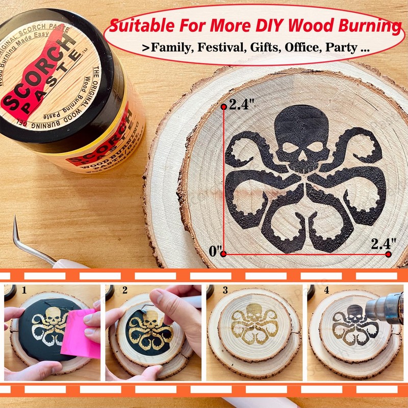 Scorch Paste - Wood Burning Paste, Wood Burning Gel for