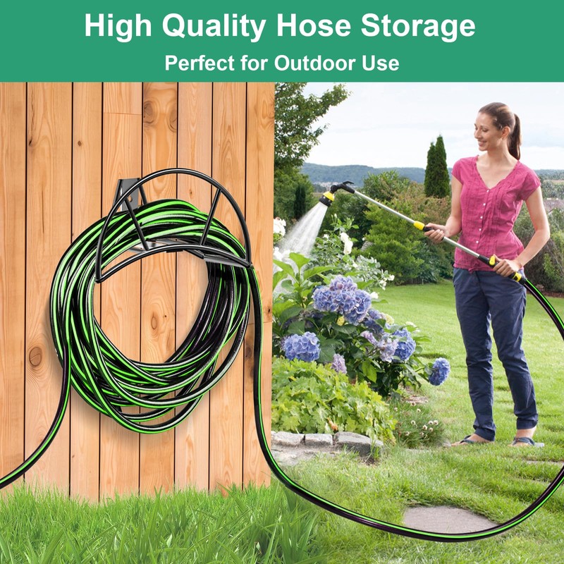 TomCare Garden Hose Holder Wall Mount, 150FT Capacity Water Hose