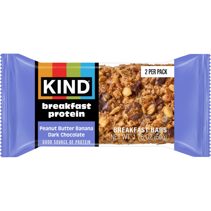 KIND Breakfast Protein Bars, Peanut Butter Banana Dark Chocolate, Gluten