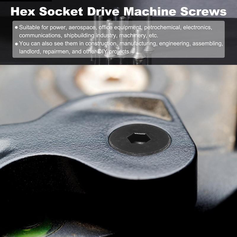 PATIKIL 1/4-20 x 3/8" Flat Head Socket Cap Screws, 20