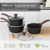 VINCHEF Sauce Pan Set with Lid 10PCS, 2QT+3QT+4QT Non Stick